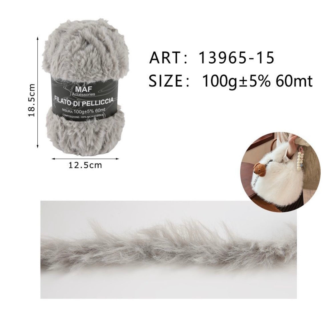 MAF FILATO DI PELLICCIA 100G  13965-15