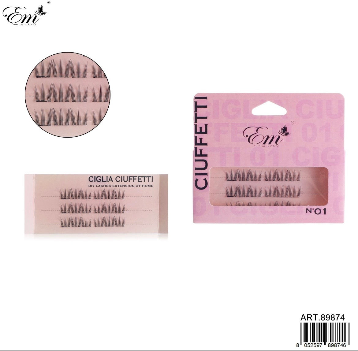 CIGLIA FINTE CIUFFETTI N.01