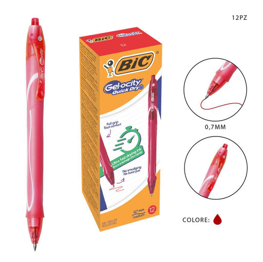 BIC PENNA SCATTO GEL-OCITY 0.7MM ROSSO