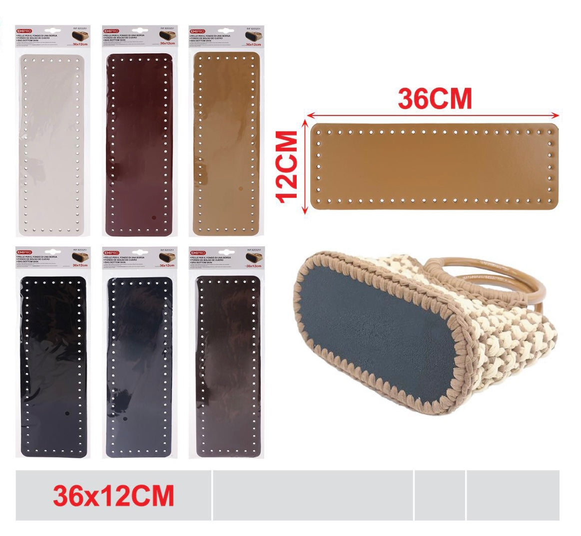 PELLE per il fondo di una borse 36x12cm