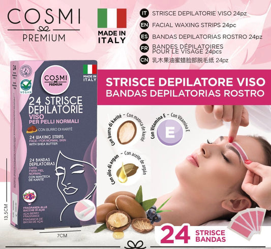 COSMI strisce depilatorie viso 24pz