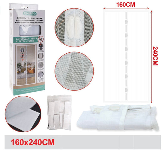 EMI ZANZARIERA PER PORTA E FINESTRA 160*240CM