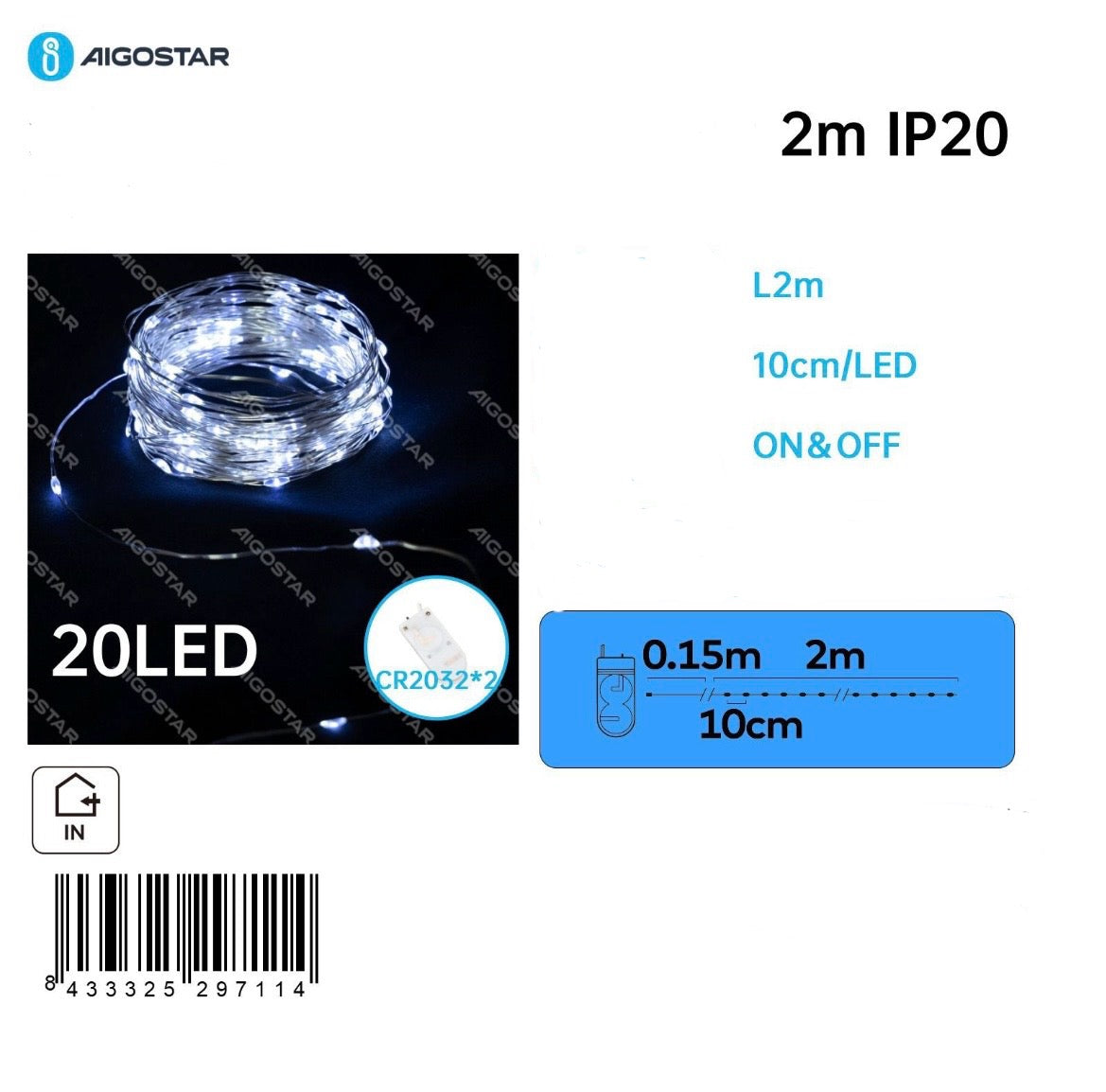 LUCE 2m  luce bianco