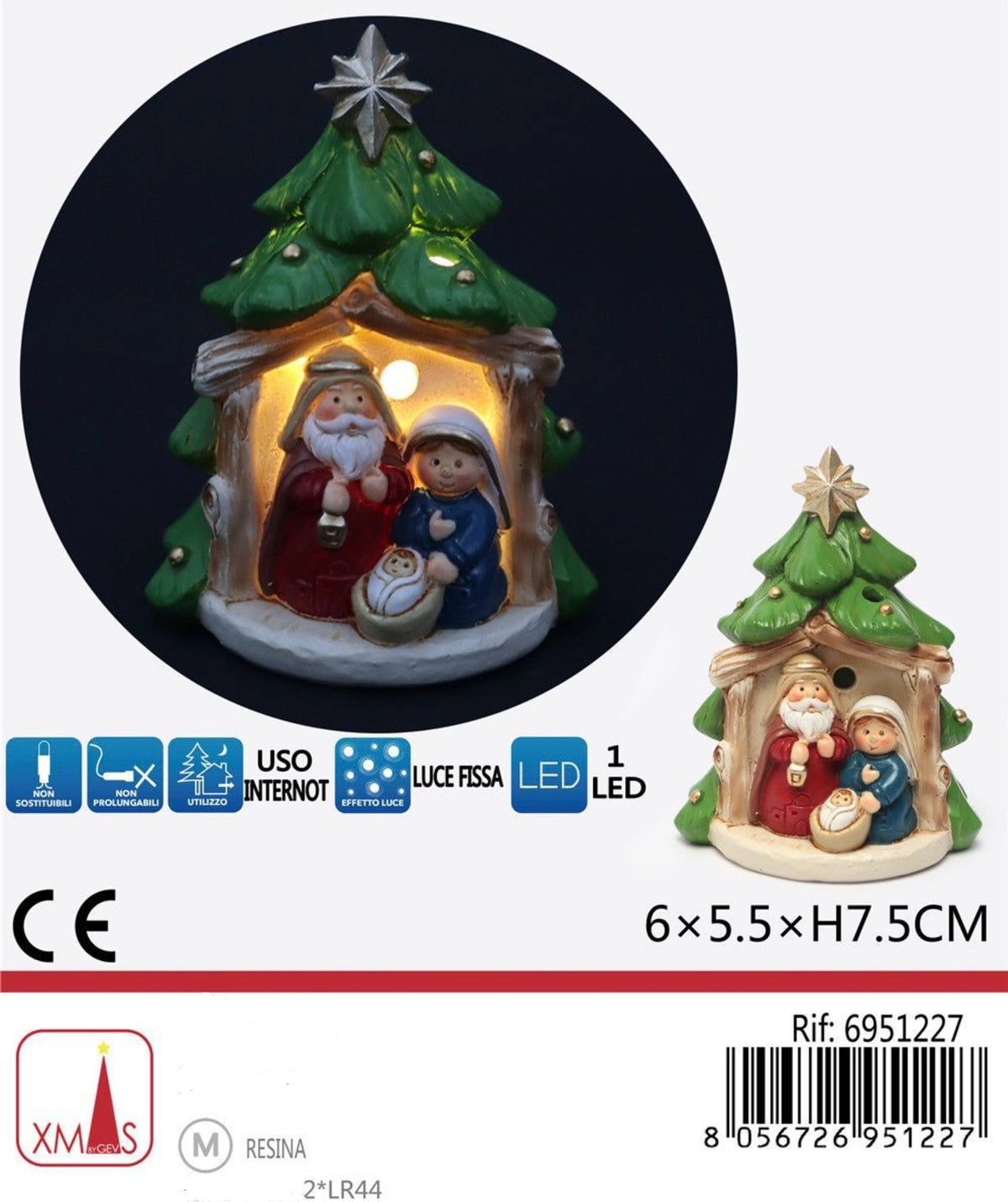 NATALE nativita 6x5.5x7.5cm