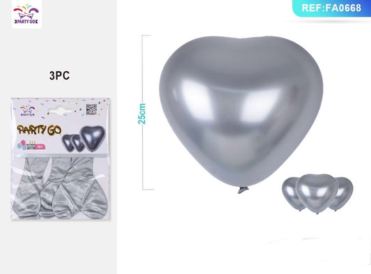 PALLONCINI ROSSO 25CM 3PC