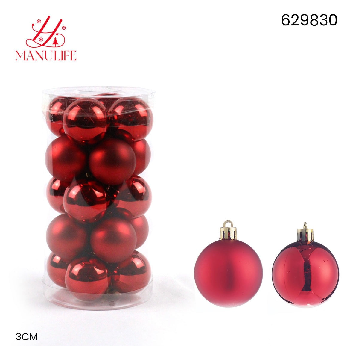 NATALIZIA palline di natale 20pz 3cm