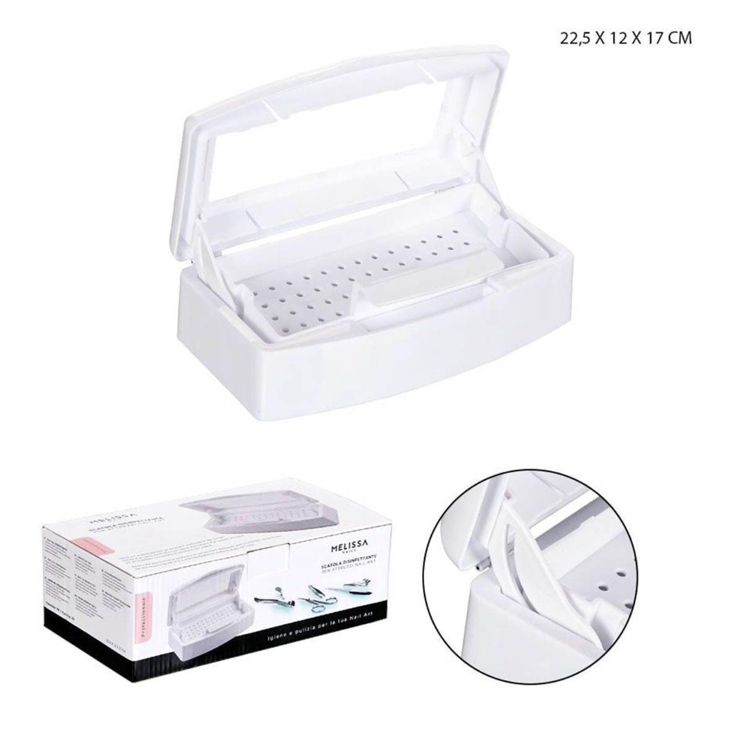 MELISSA  nail scatola disinfettante 22,5x12x17cm