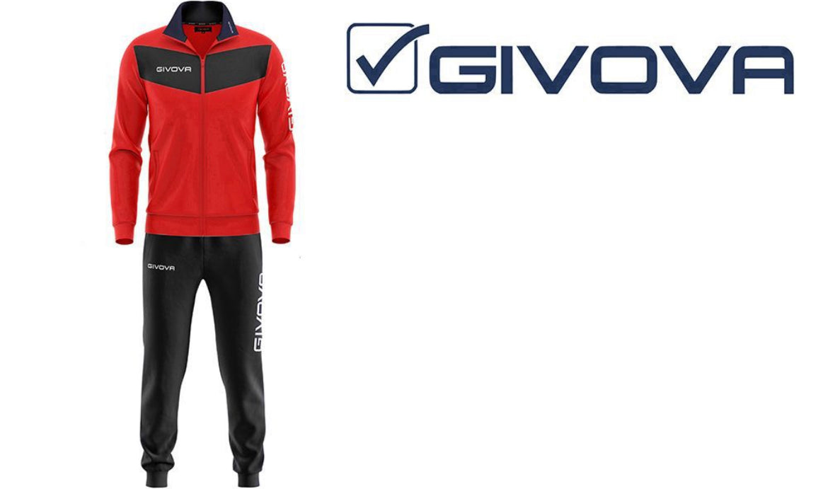 TUTA GIVOVA rosso/nero