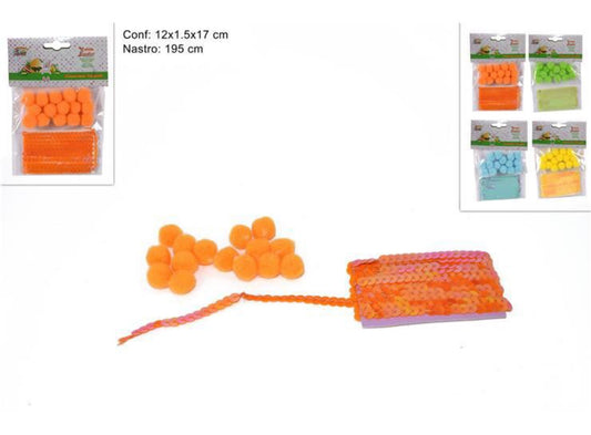 PASQUA nastro paillettes con palline