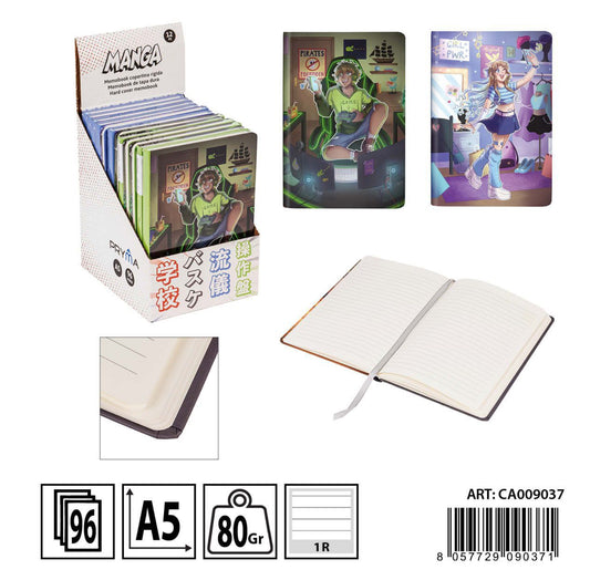 PRYMA L/manga memo book con rigida A5 96ff 1R