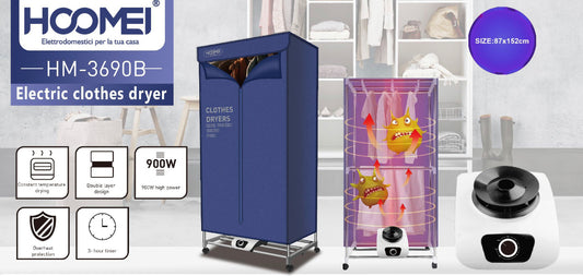 HOOMEI armadio c/asciugatrice elettrica HM-3690B