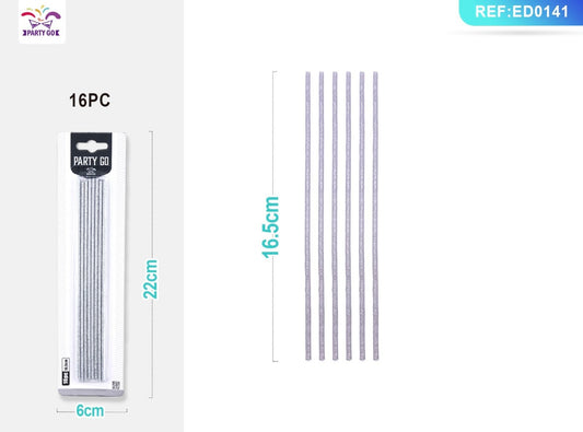 CANDELA GLITTER  16.5CM 16PC