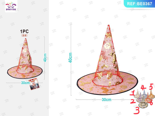 HALLOWEEN cappello da mago scheletro Halloween 38x34cm