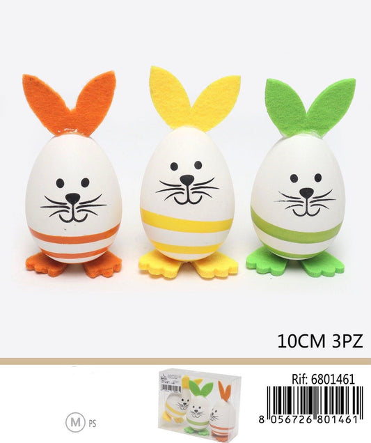 UOVA coniglietto 10cm 3pz