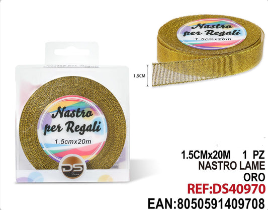 Nastro lame oro 1.5cmx20m