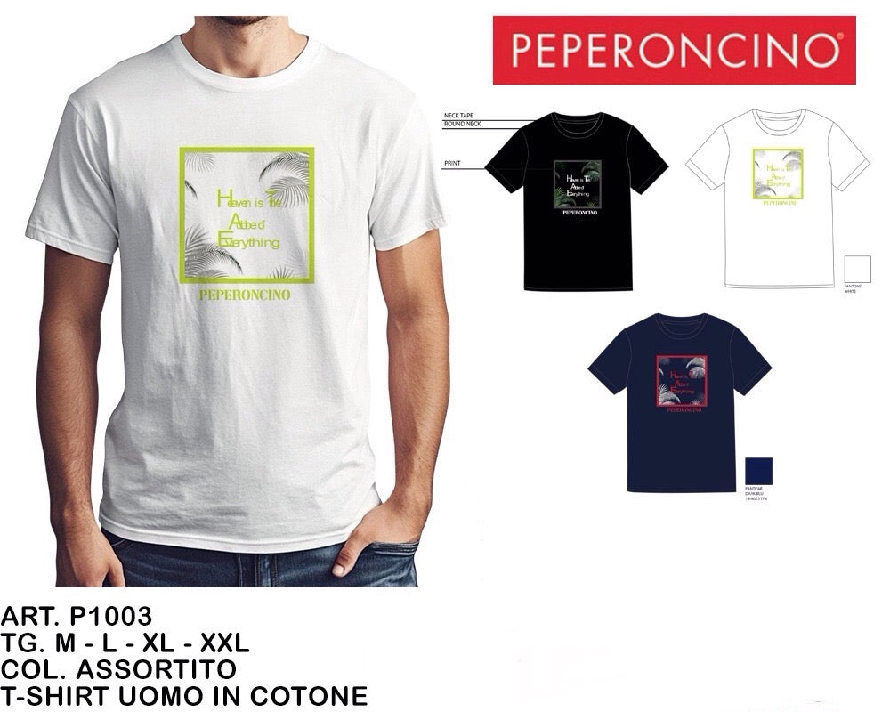 T-SHIRT uomo in cotone P1003