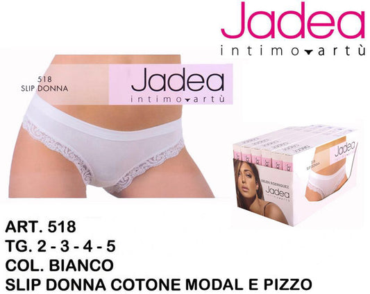 JADEA slip donna e pizzo bianco   518