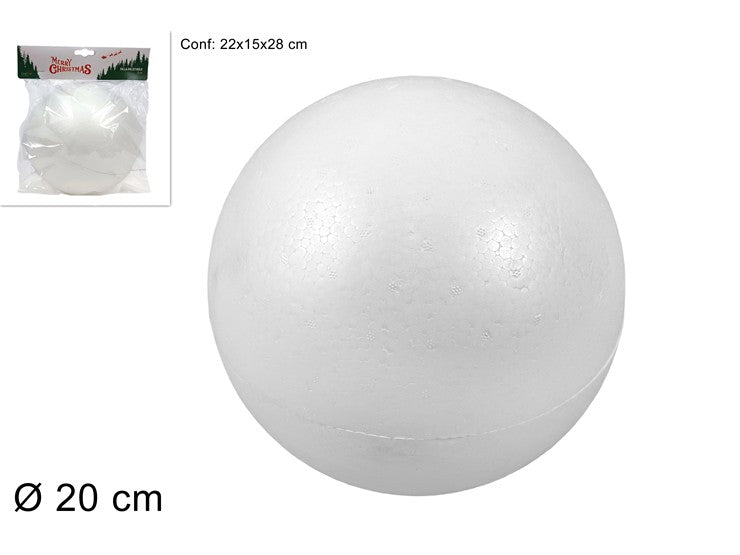 NATALIZIA PALLA POLISTIROLO 20CM 1PZ