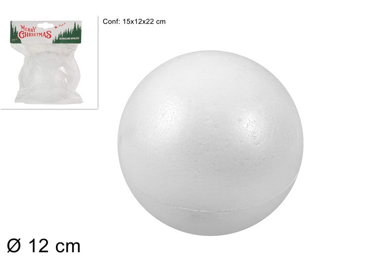 NATALIZIA PALLA POLISTIROLO 12CM 1 PZ