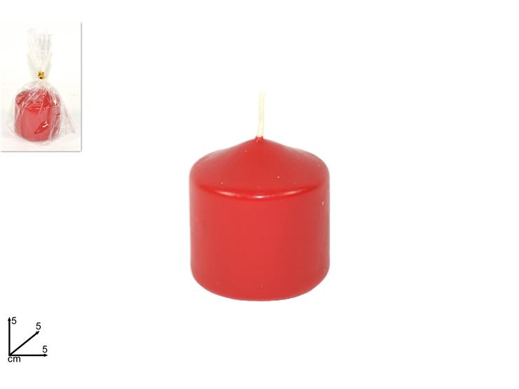 candela 5x5cm rosso