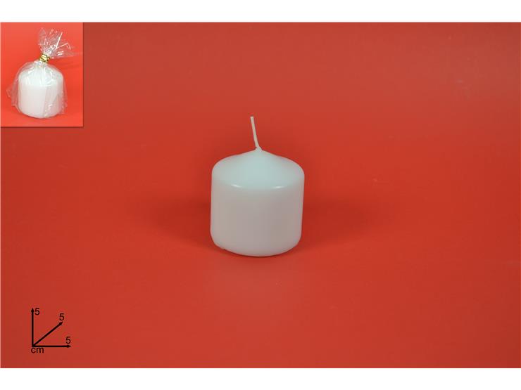 candela 5x5cm bianca