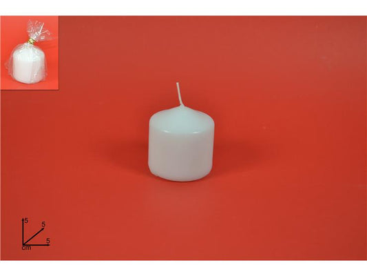 candela 5x5cm bianca