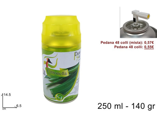BOMBOLETTA DEO AMBIENTE 250ML 140GR CITRONELLA