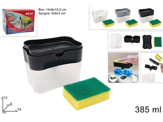 DISPENCER DETERSIVO 385ML 2 IN 1 CON SPIGNA
