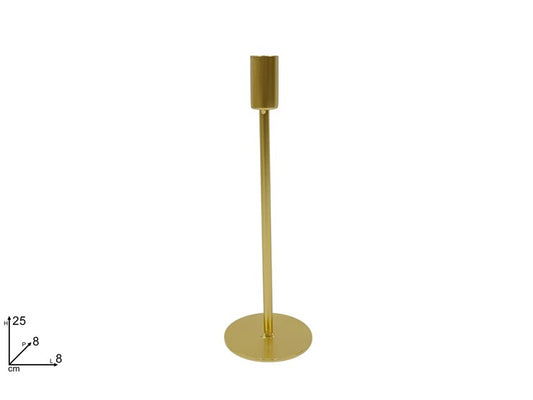PORTACANDELA IN METALLO 25CM ORO