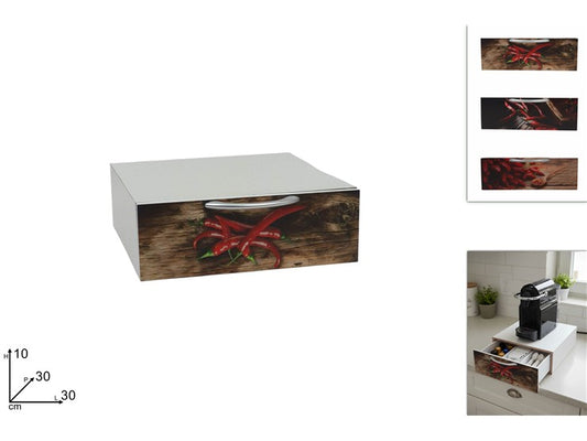 CASSETTO LEGNO PORTACIALDE 30X30X10CM