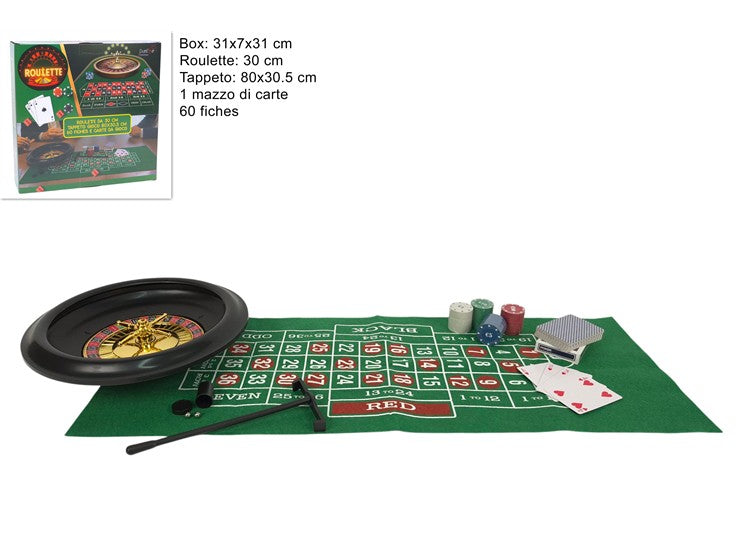 NATALIZIA GIOCO ROULETTE 30CM   SET CASINO