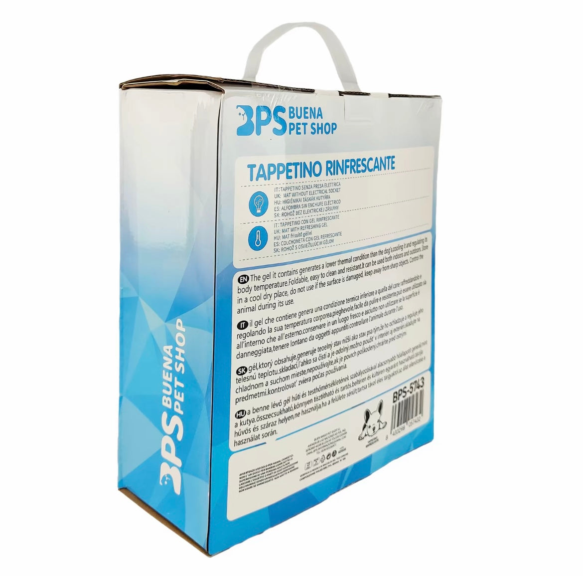 BPS tappettino refrigerante cane gatti 90x70cm