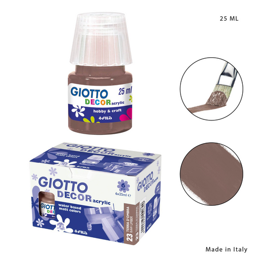 Giotto decor acylic terra d’ombra 25ml