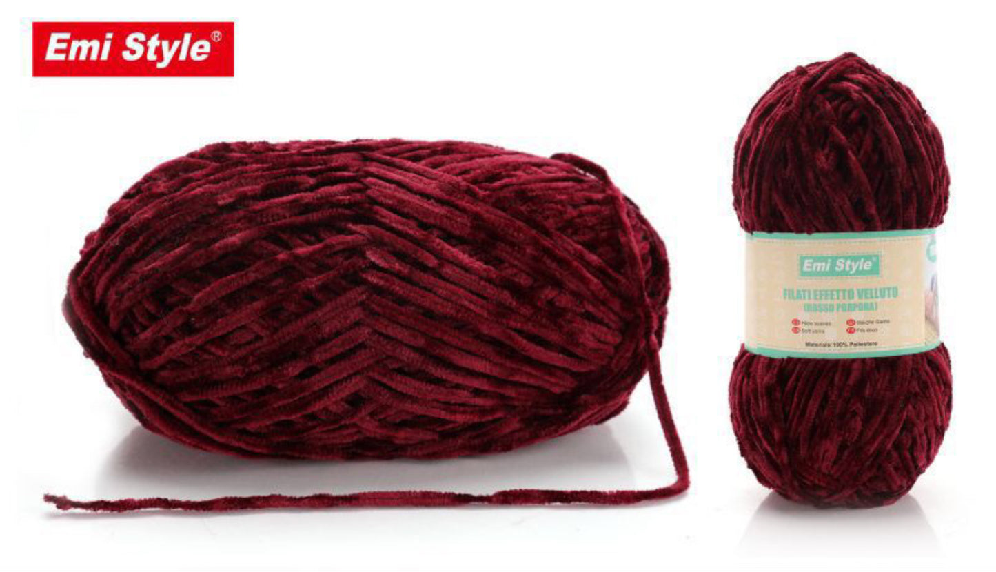 FILATI effetto velluto rosso porpora 100g