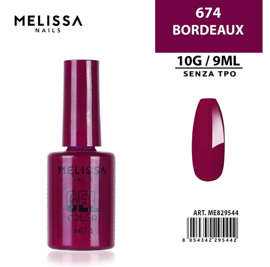 MELISSA SMALTO GEL UNGHIE 9ML N.674 BORDEAUX