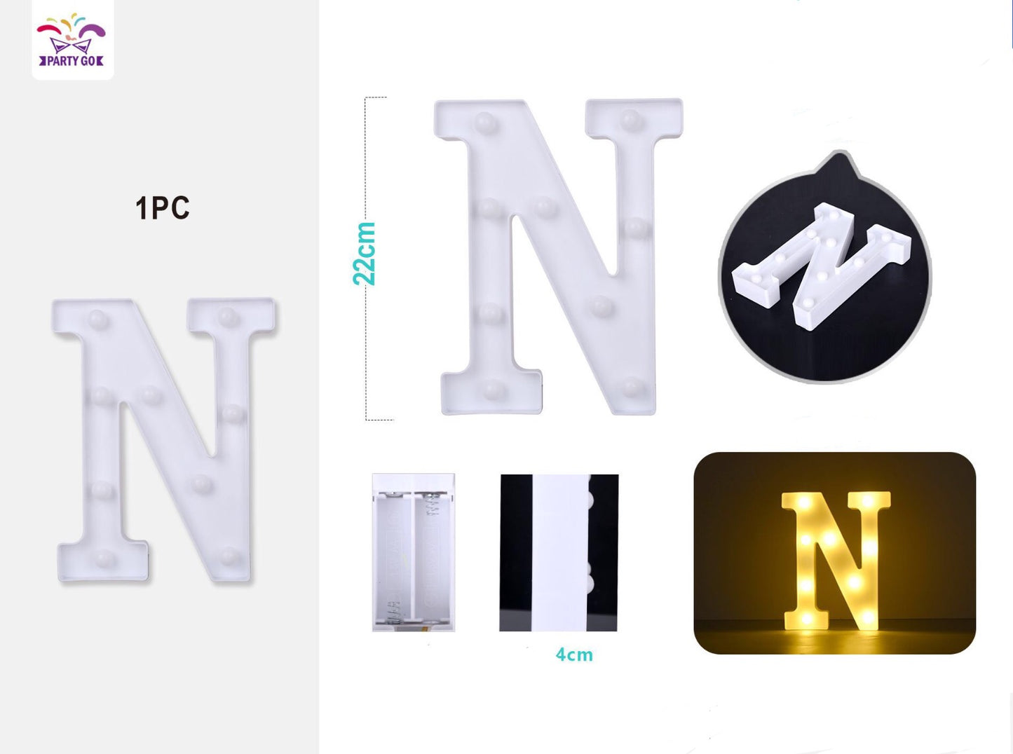 Lettera "N" 22cm