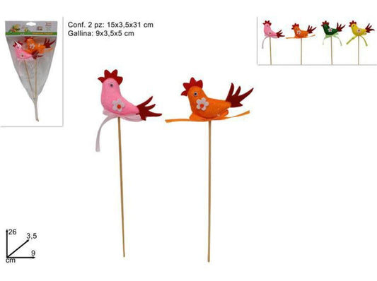 PASQUA spilloni gallina set 2pz