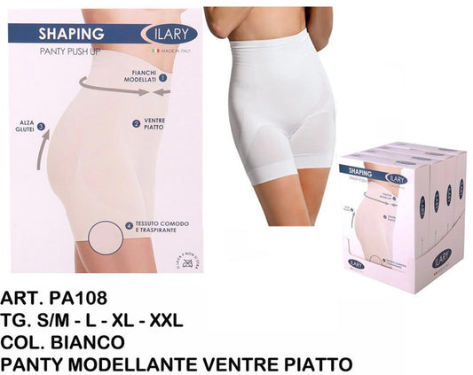 PANTY modellante ventre piatto bianco