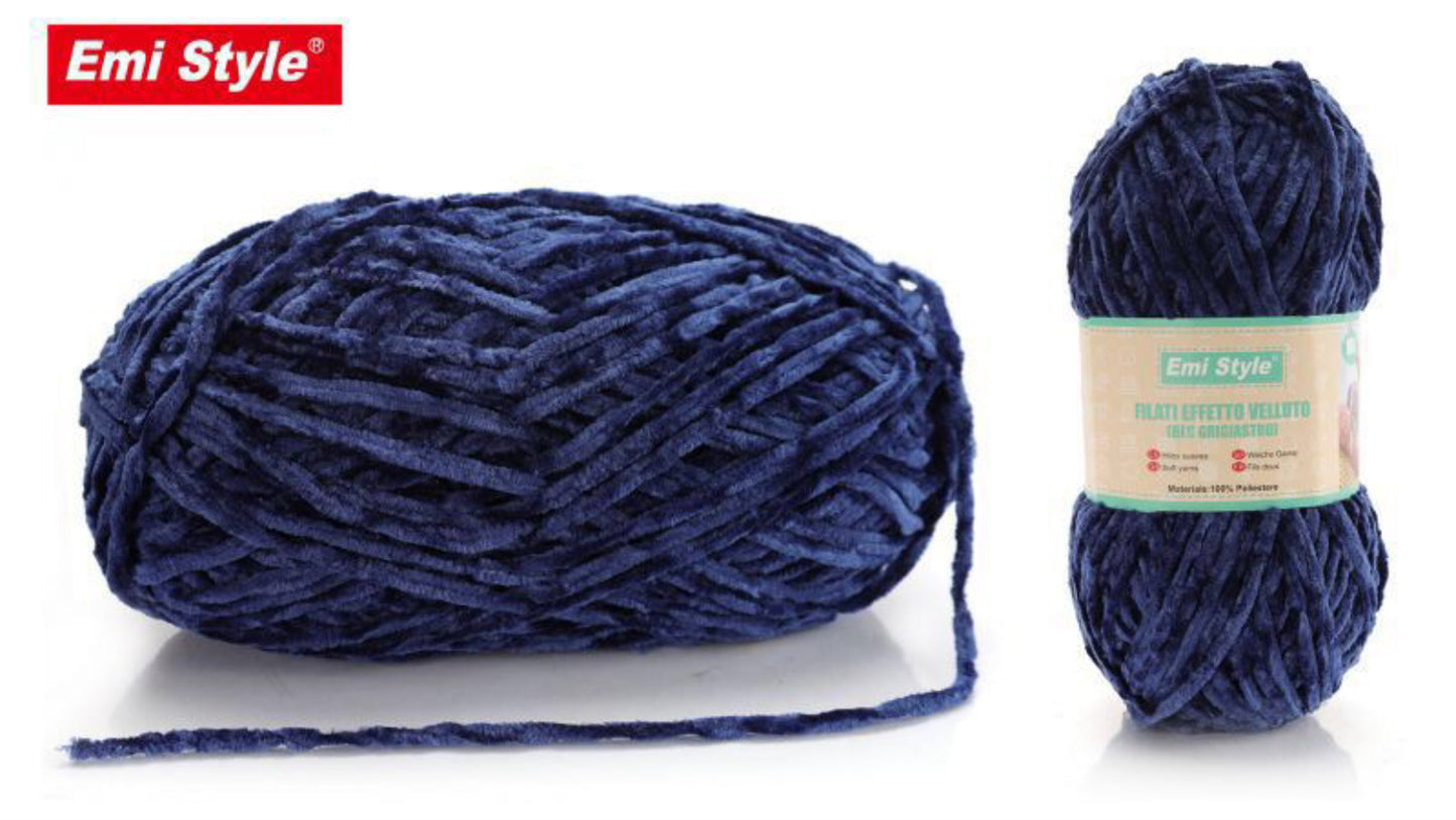 FILATI effetto velluto blu grigiastro 100g