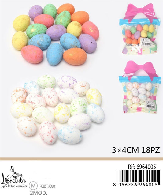 UOVA decorativo sacchetto 3x4cm 18pz