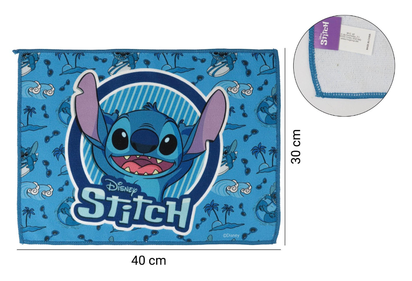 TOVAGLIETTA stitch boy in tessuto 40x30cm