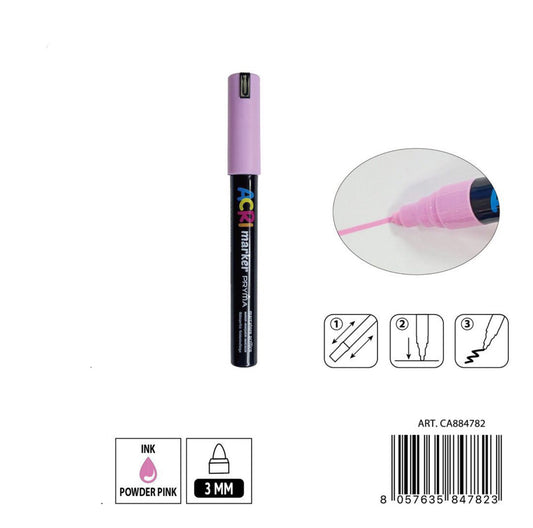 PRYMA marcatore acrilico 3mm N.123 rosacipria