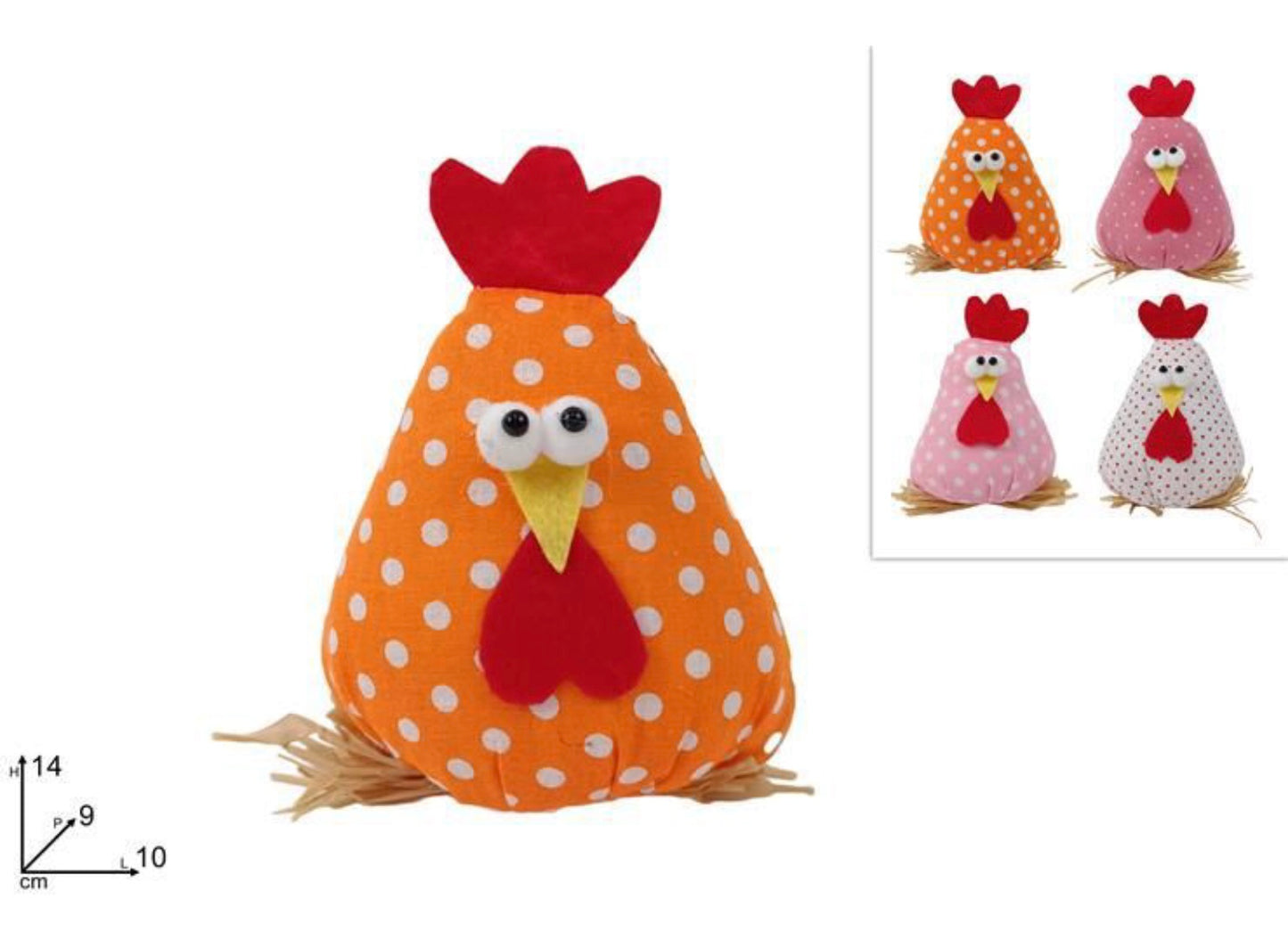 PAsQUA galline 12cm fantasia