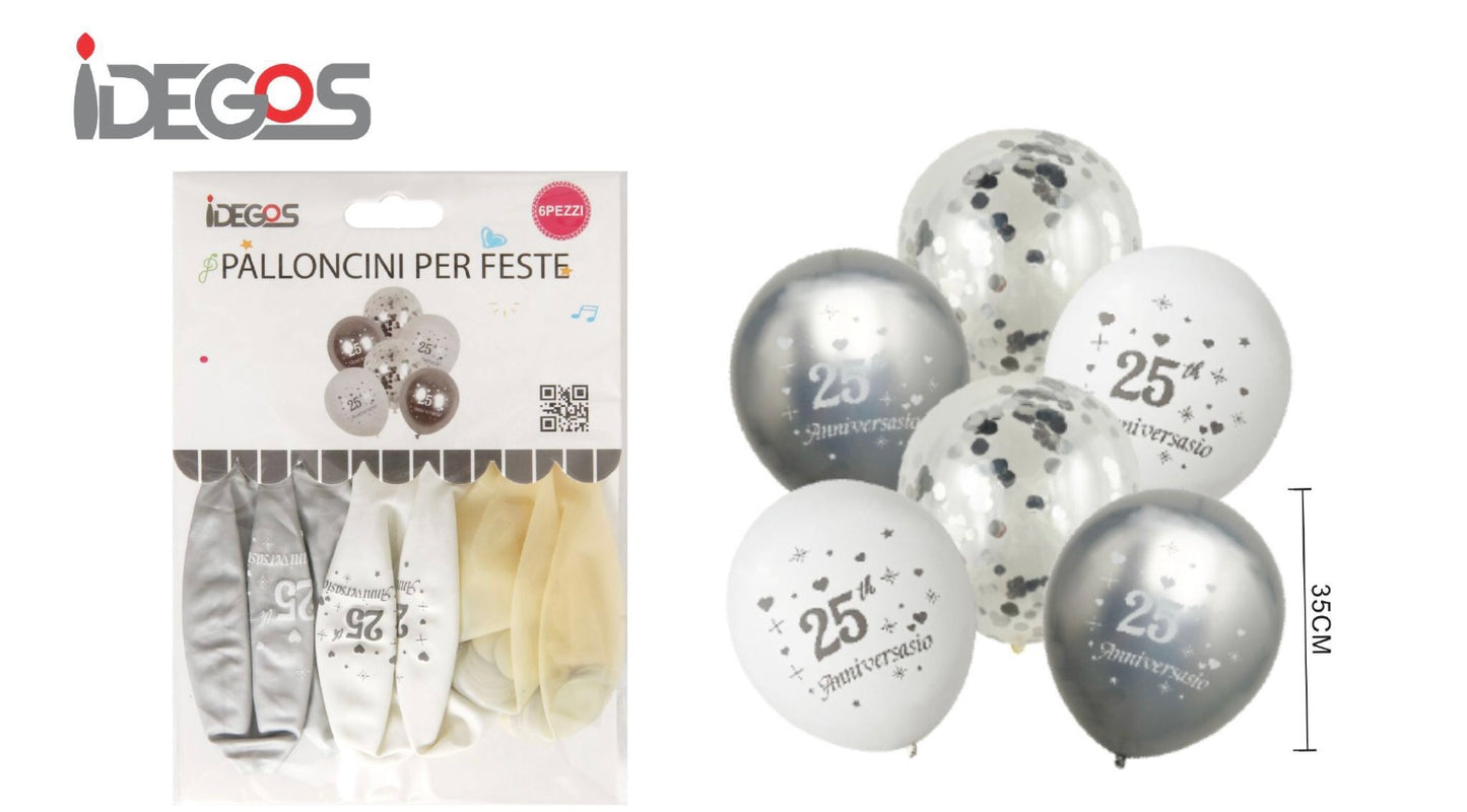PALLONCINI per feste 25 6pz