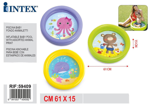 PISCINA BABY FONDO ANIMALETTI CM. 61X15