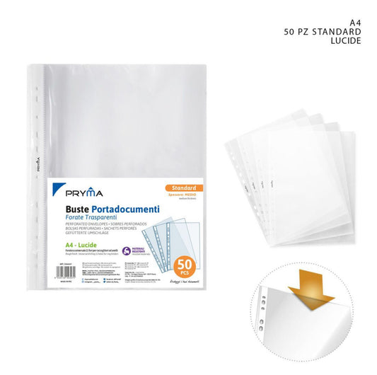 PRYMA busta  A4 50pz lucida