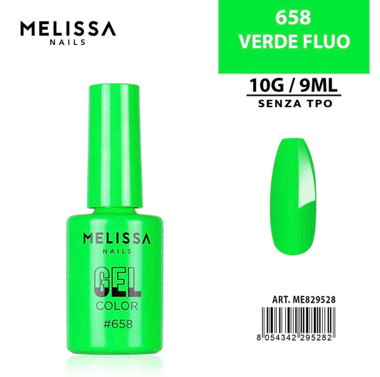 MELISSA SMALTO GEL UNGHIE 9ML N.658 VERDE FLUO