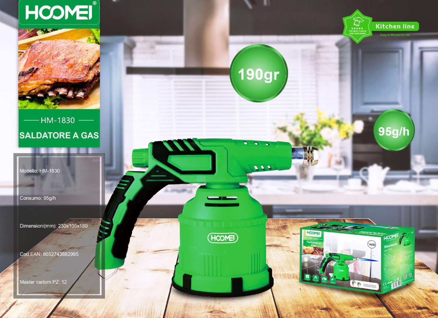 HOOMEI saldatore a gas HM-1830