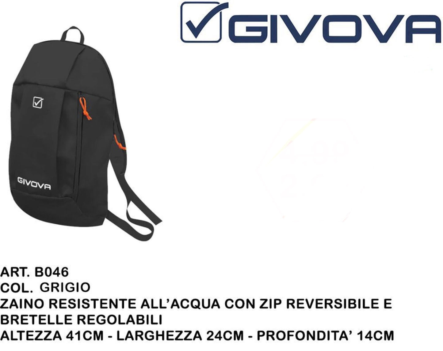 GIVOVA zaino