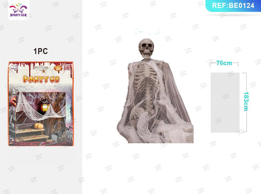 HALLOWEEN decorazione di garza bianco 76x183cm